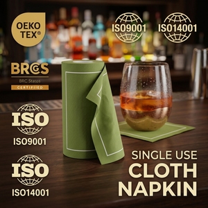 Servilletas de Mesa Cuadradas de Algodón 100% Tejido, Desechables, Ecológicas, Súper Absorbentes, Personalizadas al por Mayor, Estilo Cóctel, Impresas con Diseño de Avión - Product Image 1