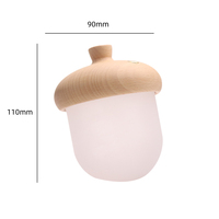 Nouvelle lampe ambiante LED de lit de gland de base en bois pour la décoration de lit à la maison