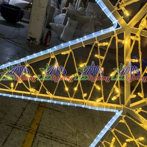 Customized <strong>3D</strong> <strong>Star</strong> Motif LED Sculpture IP65 PVC Outdoor <strong>Decoration</strong> for Holiday for Christmas Starburst Landscape Lights - Product Image 3