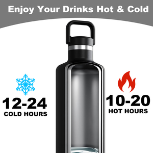 Bouteille d'eau légère de 24oz en acier inoxydable à double paroi personnalisable avec isolation thermique de 12 à 24 heures pour une utilisation en extérieur - Product Image 2