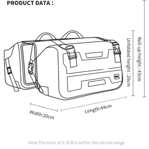 Sacs de selle arrière universels pour <span class=keywords><strong>moto</strong></span>, imperméables, durables, pour casque, grande capacité, pour <span class=keywords><strong>moto</strong></span>, motocross, voyage, extérieur, 30 - Product Image 6