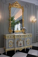 Meuble décoratif de luxe classique pour salon, commode de rangement en bois, armoire de Hall Royal, table de console d'entrée