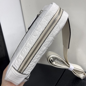 <b>Men's</b> Luxury Crocodile Skin Chest <b>Bag</b>, Genuine Leather with Cowhide Lining, Casual <b>Sling</b> Backpack for Travel - Product Image 2