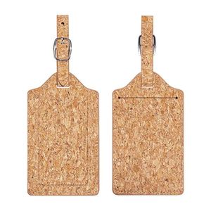 Badge personnalisé imprimé, porte-badge en bois grainé, <span class=keywords><strong>étiquette</strong></span> de <span class=keywords><strong>valise</strong></span> d'<span class=keywords><strong>avion</strong></span> anti-perte, <span class=keywords><strong>étiquette</strong></span> de bagage en liège avec sangles d'<span class=keywords><strong>étiquette</strong></span> - Product Image 1