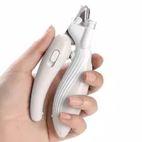 Coupe-ongles rechargeable pour animaux de compagnie avec lumière LED, outil de toilettage sûr pour chiens et chats