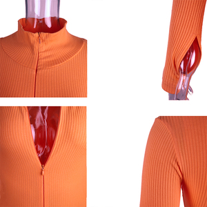 Tuta a collo alto aderente in maglia a coste personalizzata OEM da <span class=keywords><strong>donna</strong></span> a <span class=keywords><strong>manica</strong></span> <span class=keywords><strong>lunga</strong></span> a <span class=keywords><strong>manica</strong></span> <span class=keywords><strong>lunga</strong></span> per il commercio all'ingrosso - Product Image 6