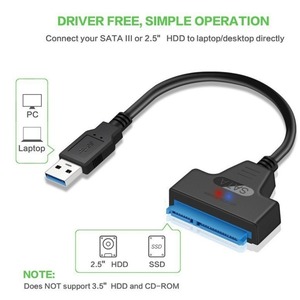 Usb3.0 To Sata Data Cable 205mm For 2.5 3.5 Inch Hdd Ssd <b>Adapter</b> Connector - Product Image 5