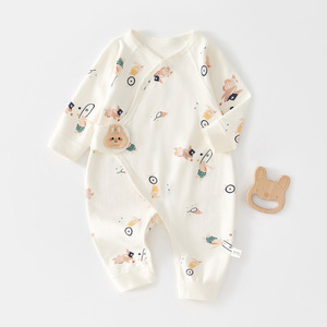 Mameluco de Bebé con Diseño de Mariposa, Algodón Puro, Manga Larga, Unisex, Primavera, con Etiqueta - Product Image 1