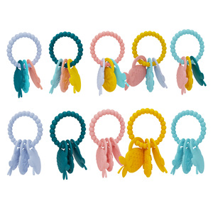 Baby <b>Silicone</b> Teething Ring Round <b>Beads</b> Food Grade Infants 0-24 Months Unisex - Product Image 3