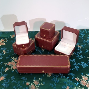 Leatherette Paper Octagonal Printed Edge Pearl Jewelry Bracelet <b>Box</b> Light Luxury Ring <b>Earrings</b> <b>Box</b> with Gold Buckle Deco - Product Image 2