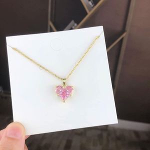 Earring Necklace Set Fashion Pink Peach <b>Heart</b> Drop Pendant Earrings for Women Girl <b>Sweet</b> Accessories Jewelry - Product Image 4