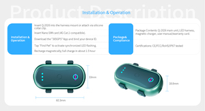 Collier de dressage anti-aboiement automatique Qcool pour chien avec télécommande et choc électrique - Product Image 2