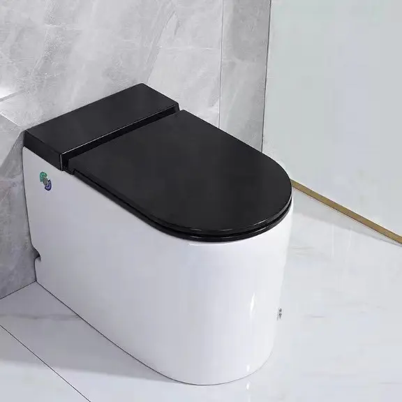 बाथरूम चीनी मिट्टी मंजिल घुड़सवार शौचालय पानी की टंकी के बिना डब्ल्यूसी tankless कोई तालाब पल्स शौचालय के साथ बैटरी