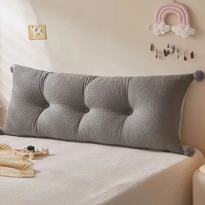Cuscino per Testiera <span class=keywords><strong>Letto</strong></span> Personalizzato in Velluto Lavorato a Maglia, Monocolore, Impermeabile, Rimovibile e Lavabile, con Design a Cuneo - Product Image 4