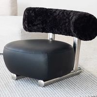 Fauteuil de salon scandinave fauteuil moderne minimaliste simple en fausse fourrure de lapin fauteuil de canapé de style danois