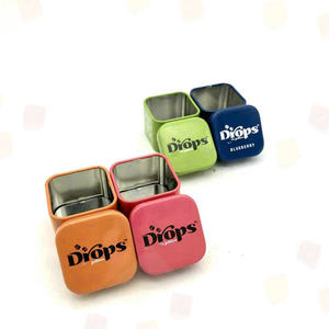 Kích thước nhỏ vuông tin <span class=keywords><strong>Cube</strong></span> con kháng tùy chỉnh tin bao bì kim loại có thể cho edibles - Product Image 3