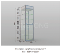 Vitrines de shopping à 6 couches avec fixations en verre Vitrines verrouillables en verre transparent personnalisées pour magasin durable LT-ZGC05