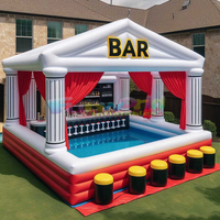 Bar de piscine gonflable en PVC pour adultes, type tente flottante pour fêtes à la plage et événements aquatiques