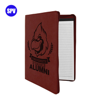 Carpeta de archivos versátil de moda con bandas elásticas Carpeta de 6 anillas Portafolio A5 Cremallera PU Cuero Padtfolio
