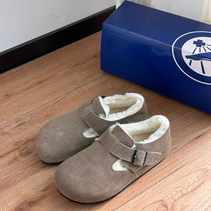 Sandales <span class=keywords><strong>Birkenstock</strong></span> rétro décontractées en cuir pour hommes, directement de l'usine, avec soutien de la voûte plantaire, légères, respirantes, <span class=keywords><strong>semelle</strong></span> plate en <span class=keywords><strong>EVA</strong></span>, toutes saisons - Product Image 5