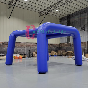 Tente tunnel gonflable rafraîchissante d'extérieur avec bâche en PVC bleue, plus de 3,6 m de long et installation facile - Product Image 2