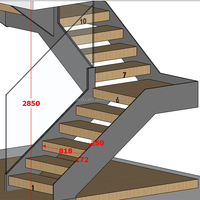 Escalier d'échelle en bois massif de conception moderne avec rail en verre Escaliers d'intérieur en bois durables pour Villa Escaliers à double poutre