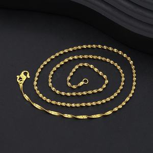 Collar de Cadena Chapado en Oro de 24K al por Mayor de Fábrica JXX, Estilo Hip Hop Moderno para Hombres y Mujeres - Product Image 6