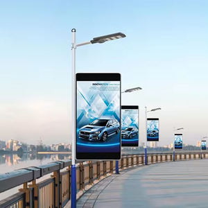 Poteau d'éclairage routier spécial à LED, écran publicitaire double face, écran publicitaire de rue, étanche, extérieur, fabricant, prix de gros bas - Product Image 1