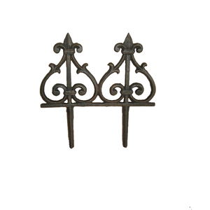 Hierro fundido flores letras <span class=keywords><strong>en</strong></span> forma de jardín decorativo borde valla metal césped barrera valla corta Decoración - Product Image 5