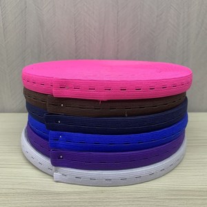 Tùy chỉnh twill phong cách dệt kim Thùa đàn hồi ban nhạc có thể điều chỉnh nút lỗ đàn hồi <span class=keywords><strong>Webbing</strong></span> - Product Image 1