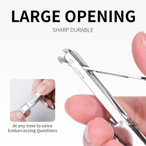 Hongstars Nail Clippers Keychain Small Portable Travel Camping <strong>Mini</strong> Foldable Nail Cutter With Key Ring - Product Image 4