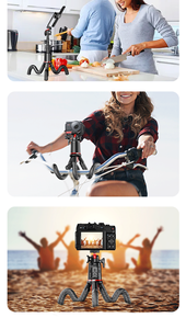 Trípode flexible multifunción extensible Octopus Selfie Stick con control remoto inalámbrico <span class=keywords><strong>para</strong></span> uso en escritorio - Product Image 6