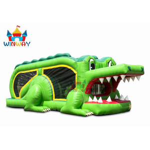 Maison de rebond gonflable sur le thème du crocodile pour les fêtes d'anniversaire des enfants, le plaisir dans la cour, les événements de carnaval et les célébrations sur le thème du zoo - Product Image 1