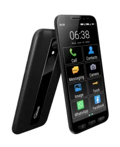 Baterai Besar 3850MAh Kamera Ganda Tipe C Smart Phone 4G SOS Senior dengan Lager UI untuk Orang Tua