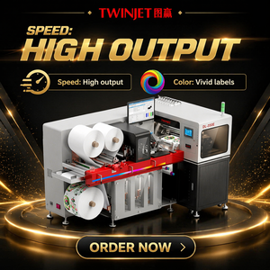 Máquina de Etiquetas Digital Todo en Uno de Alta <span class=keywords><strong>Velocidad</strong></span> con 2 Cabezales de Impresión, Tinta UV, Rollo a Rollo, para Etiquetas Diarias - Product Image 1