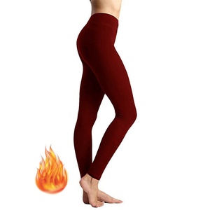 Leggings Yoga Invernali da Donna Plus-Size, Stile Europeo-Americano, <span class=keywords><strong>Felpati</strong></span>, Spessi, Tinta Unita, Slim-Fit, Lunghezza Media Polpaccio, Vita Media - Product Image 5