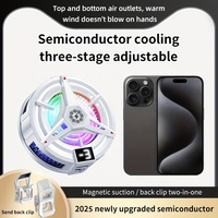 Nouveau téléphone de jeu ventilateur de refroidissement rvb atmosphère éclairage téléphone accessoires de jeu Clip magnétique 3 vitesses refroidisseur ventilateur radiateur