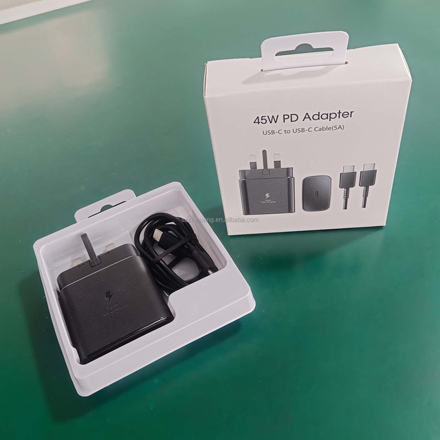Usb-c 45W Super Fast Charger for Iphone Charge With Cable Set Wall Adapter 45w Pd Adapter Wall Charger for Samsung Galaxy
