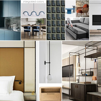 Service clé en main pour entreprise de meubles : Ensemble de chambre d'hôtel de luxe Hyatt, style occidental moderne, en tissu écologique, taille complète
