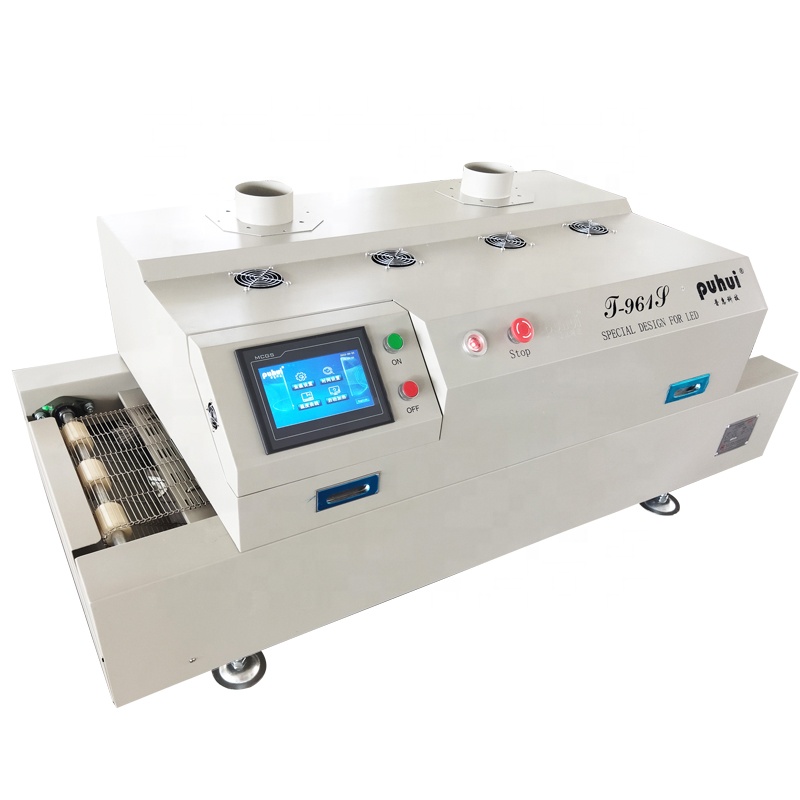 НОВЫЙ smt Puhui T-961S Высокая стабильность сенсорный ЖК-дисплей Инфракрасный Обогреватель пайка методом оплавления припоя горячим воздухом печь PCB сварочное оборудование