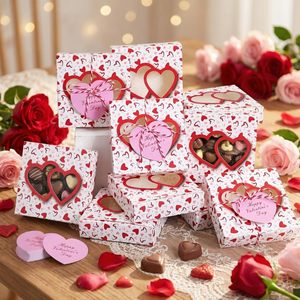 Cajas para Galletas de San Valentín con Ventana, Cajas Pequeñas Rosas para Pastelería, Contenedores para Postres, para Muffins, Jabón Artesanal, Regalo para Fiesta de San Valentín - Product Image 6