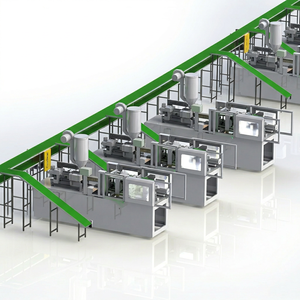Convello Ligne de recyclage durable à convoyeur à bande automatique en polyuréthane, système de lavage et de séparation de bouteilles en plastique, vitesse réglable - Product Image 1