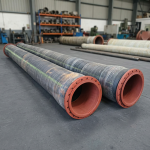 Cement Ship to Ship Transfer <b>Rubber</b> Hose, Spiral Wire Reinforced Nitrile <b>Rubber</b> Hose with Flanged Ends for Industrial Use - Product Image 2