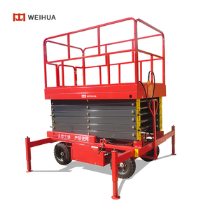 Platform Lift Bergerak Hidrolik Tipe Gunting 2025, Mobile Scaffold Towable Boom Lift 6m 8m 10m, Kapasitas 500kg dengan Outriggers - Product Image 3