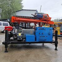 Vente chaude : foreuse hydraulique portable pour puits d'eau diesel de 100 m, 150 m, 200 m, machine de forage, plateformes de forage minières