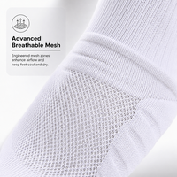 Chaussettes de basketball de compression pour jeunes et hommes, anti-humidité, amortissantes, protectrices, athlétiques, mi-mollet