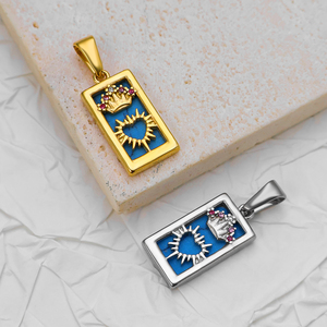 Olivia Silver Moon Snake Pole Star Meadow <span class=keywords><strong>Tarot</strong></span> Zodiac Charm Collection Joyería chapada en oro Diamond Eye Charm Pendent - Product Image 6