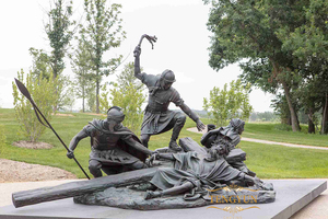 Estaciones DE LA Cruz Escultura <span class=keywords><strong>en</strong></span> Nuestra Señora de <span class=keywords><strong>San</strong></span> <span class=keywords><strong>Juan</strong></span> Del Valle Mejora la devoción del peregrino Estaciones de bronce de la Estatua de la Cruz - Product Image 4