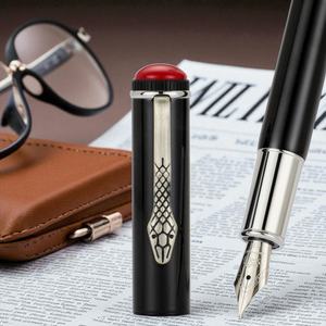 Juego de pluma estilográfica de Metal <span class=keywords><strong>Jinhao</strong></span> 025, estilo Clip de serpiente (punta EF/F), suministro de papelería de oficina, caja de Metal duradera, regalo de escritura en caja - Product Image 2