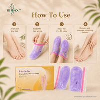 Chaussettes jetables parfumées à la pêche en paraffine, thermiques, 1 paire, masque pour les pieds, pour la réparation des talons secs et craquelés, soin spa pédicure, vente en gros